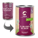 Herrmann's Hunde Dose - Pferd mit Süßkartoffel und Zucchini - 400g Hunde Nassfutter