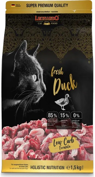 LEONARDO® Trockenfutter - fresh Duck 1,5kg - Entenfleisch, Getreidefrei