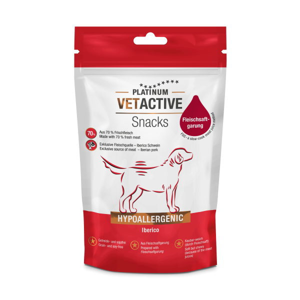PLATINUM VETACTIVE Snack Hypoallergenic Iberico 200g