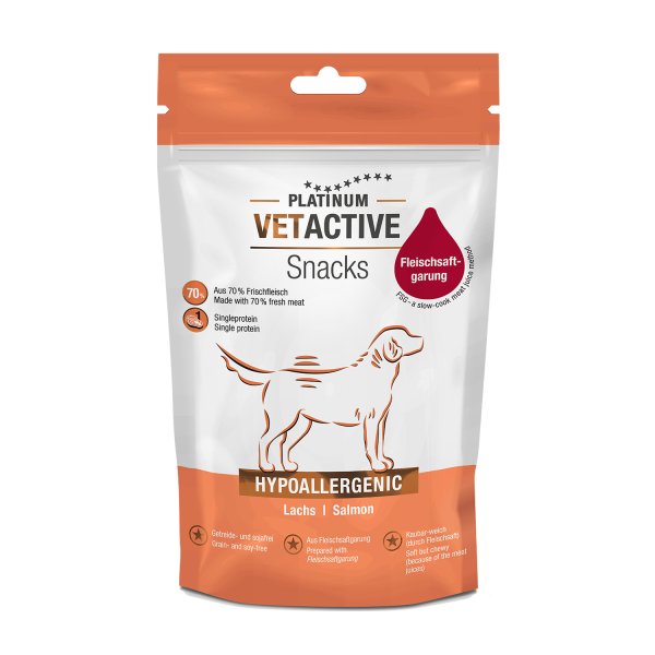 PLATINUM VETACTIVE Snack Hypoallergenic Salmon 200g
