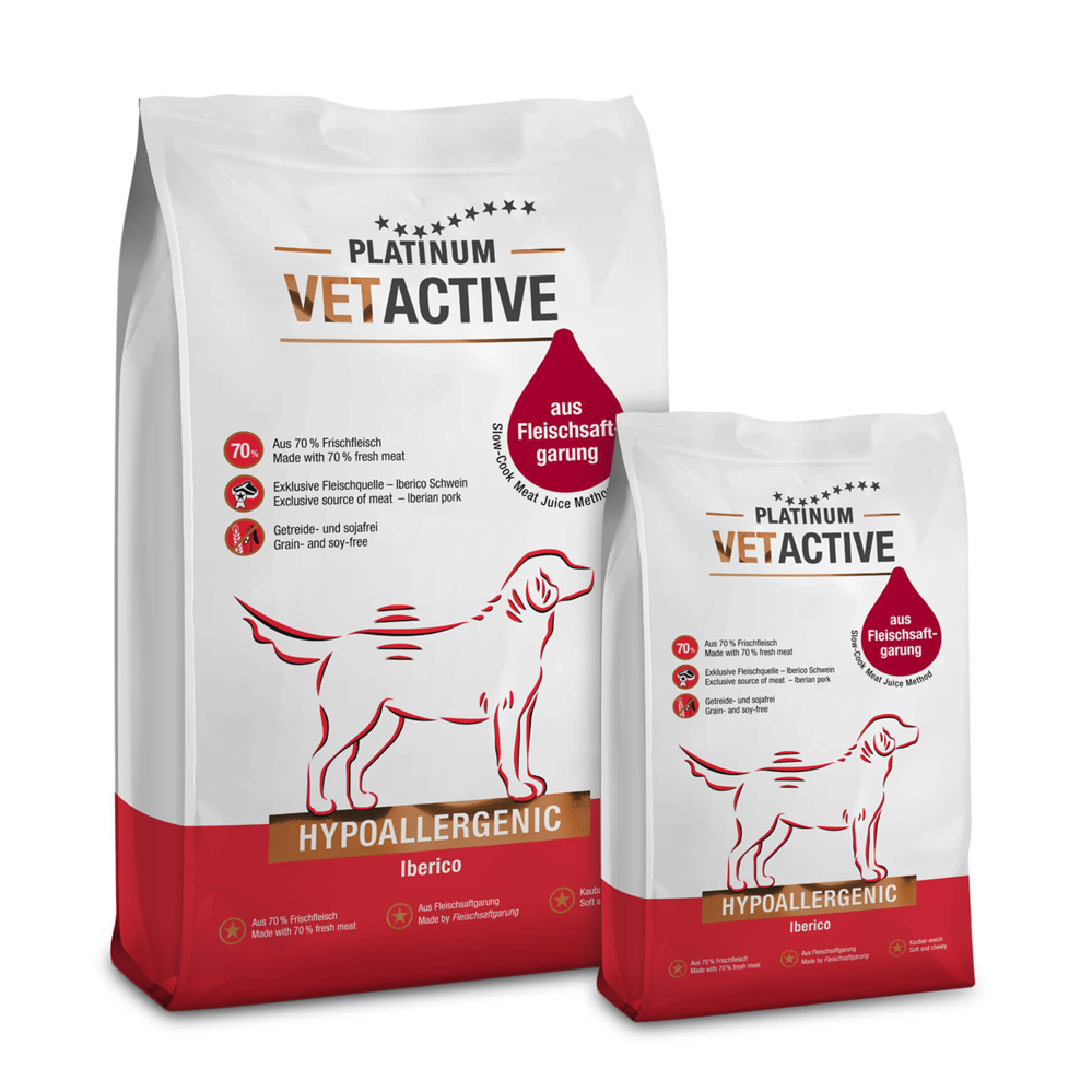 Platinum VetActive Trockennahrung Hypoallergenic Iberico 1,5kg für Hunde