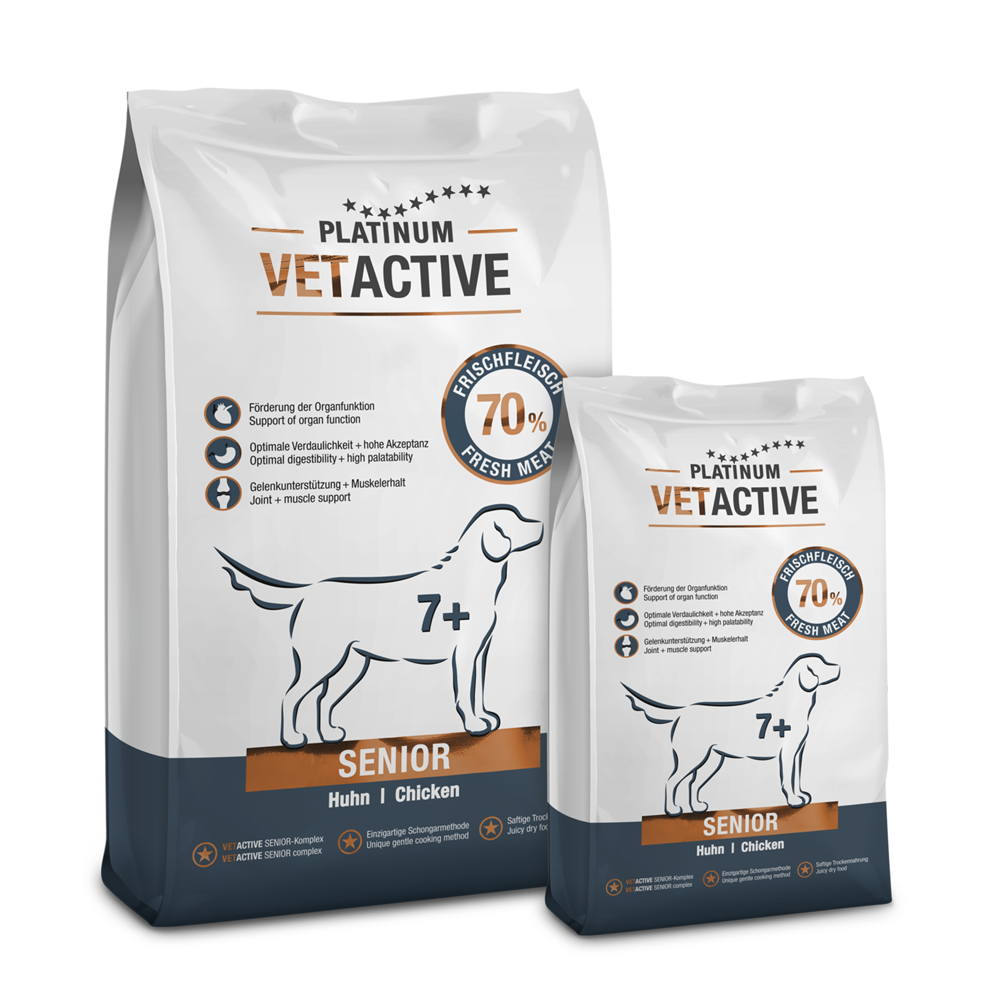 Platinum VetActive Trockennahrung Senior 5kg für Hunde