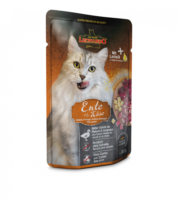 LEONARDO® Pouches 85g Ente & Käse - Frischebeutel