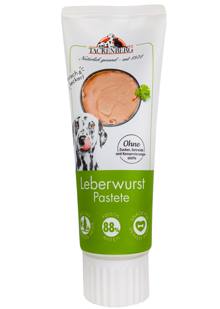 Tackenberg Leberwurst Pastete für den Hund 75g in der Tube