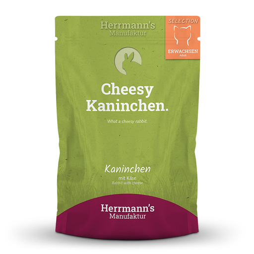 [HM009815] Herrmann's Katzen Pouches - Adult Kaninchen und Käse 100g