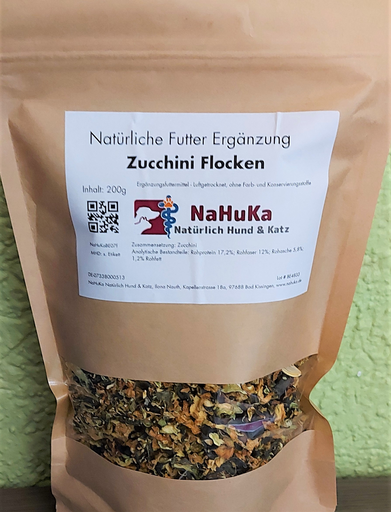 [NaHuKaBE07f] NaHuKa Beiflocken - Zucchini Flocken 200g getrocknet