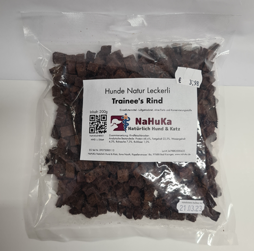 [NaHuKaSNR001] NaHuKa Natur Leckerli - Trainee's Rindfleisch 200g 