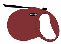 [849910119439] Alcott Wanderer Automatik-Rollleine L rot 5m Gurt für Hunde bis 50kg