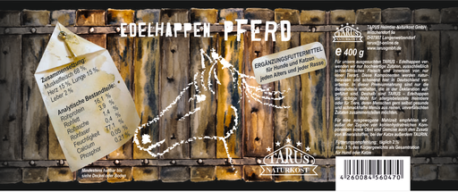 [P0008069] Tarus Edelhappen Pferd 400g pur - Reinfleischdose