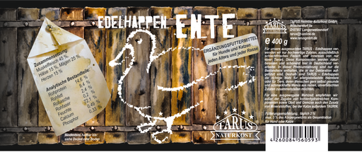 [P0008096] Tarus Edelhappen Ente 400g pur - Reinfleischdose