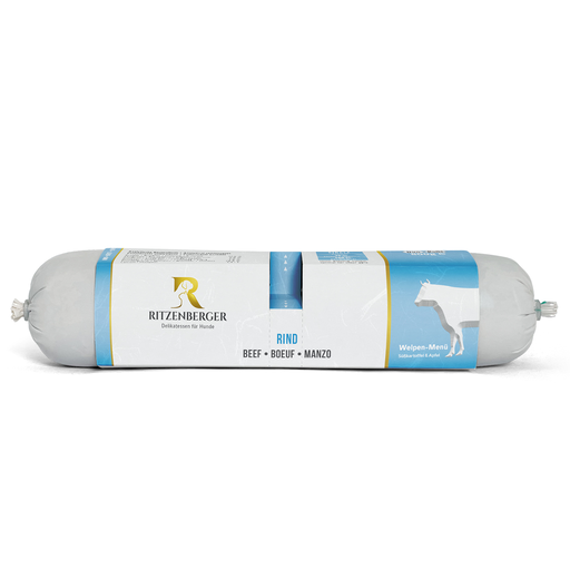 [Ri5811] Ritzenberger Welpen Menü Duo-Rolls - Rind mit Süßkartoffeln 2x400g - Hundefutter