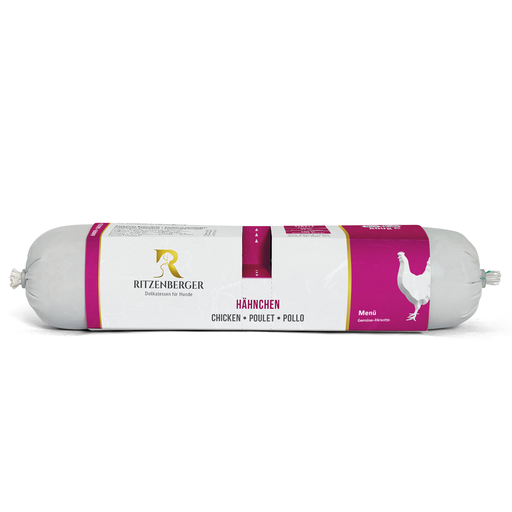 [Ri1621] Ritzenberger Hunde Menü Duo-Rolls - Hähnchen mit Gemüse-Hirsotto 2x400g - Hundefutter