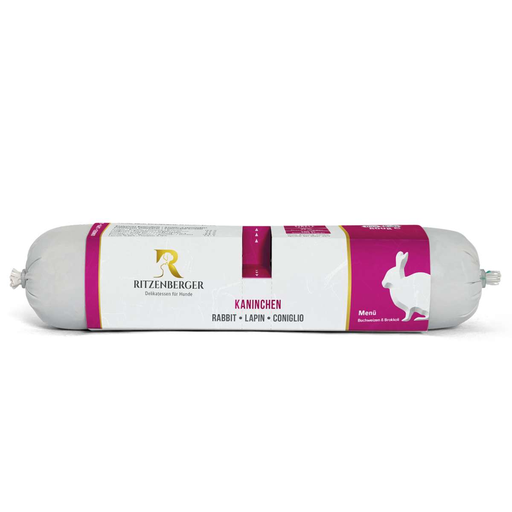[Ri1651] Ritzenberger Hunde Menü Duo-Rolls - Kaninchen mit Buchweizen 2x400g Duo-Rolls
