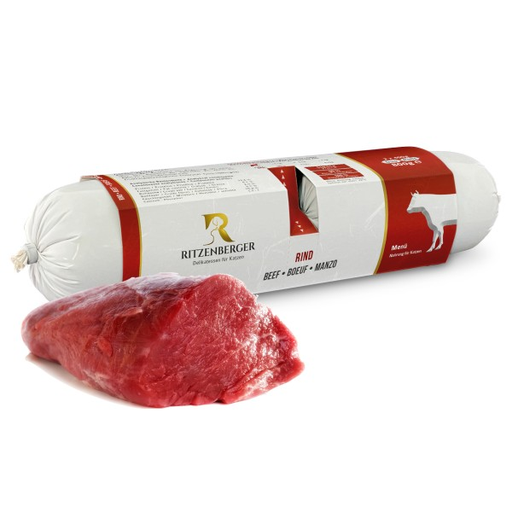[Ri8411] Ritzenberger Katzen Menü Duo Rolls - Rind mit Hüttenkäse & Apfel 2x175g - Katzenfutter