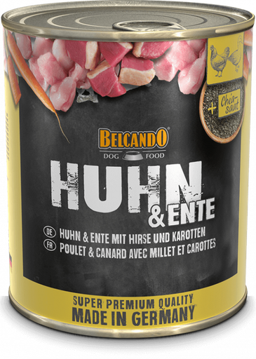 [P0008267] BELCANDO® Dose 800g Huhn & Ente mit Hirse & Karotten
