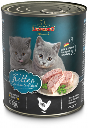 [P0008507] LEONARDO® Premium-Dose: Kitten - Reich an Geflügel 800 g