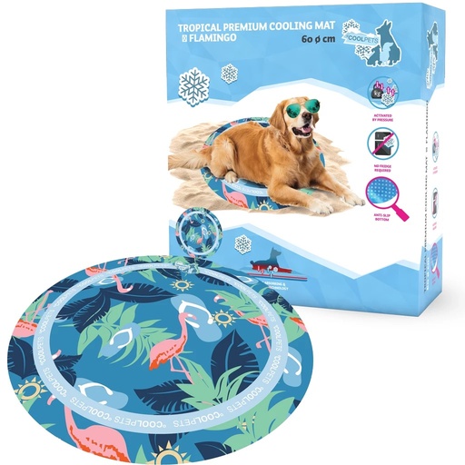 [P0008818] CoolPets Tropical Premium Cooling Mat Flamingo Kühlmatte