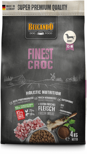 [P0001251] BELCANDO® Trockenfutter Finest Croc 4kg für Hunde 